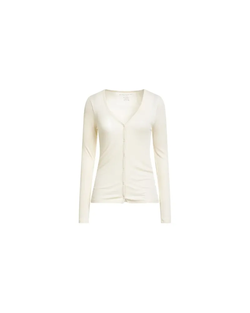 Majestic STRICKWAREN - Strickjackenauf YOOX.COM Cremeweiß