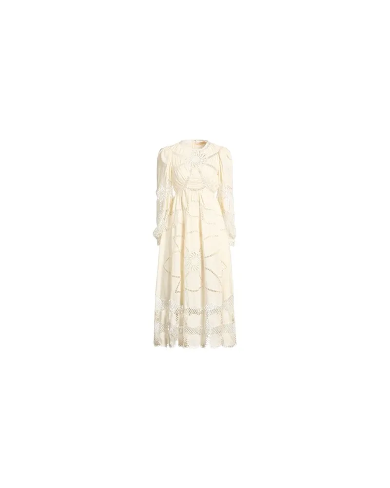 Ulla Johnson KLEIDER - Midi-Kleiderauf YOOX.COM Elfenbein