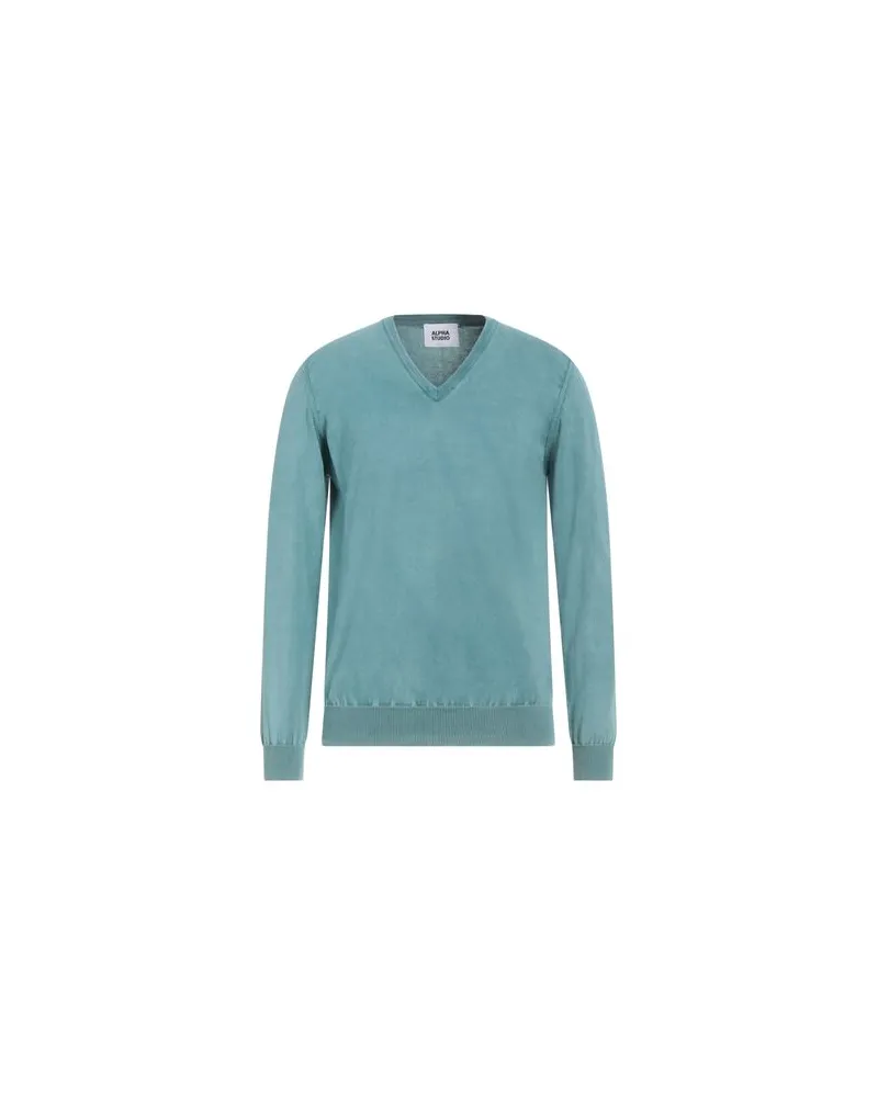 Alpha Studio STRICKWAREN - Pulloverauf YOOX.COM Blaugrau