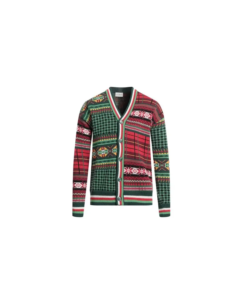 Drôle de Monsieur STRICKWAREN - Strickjackenauf YOOX.COM Dunkelgrün