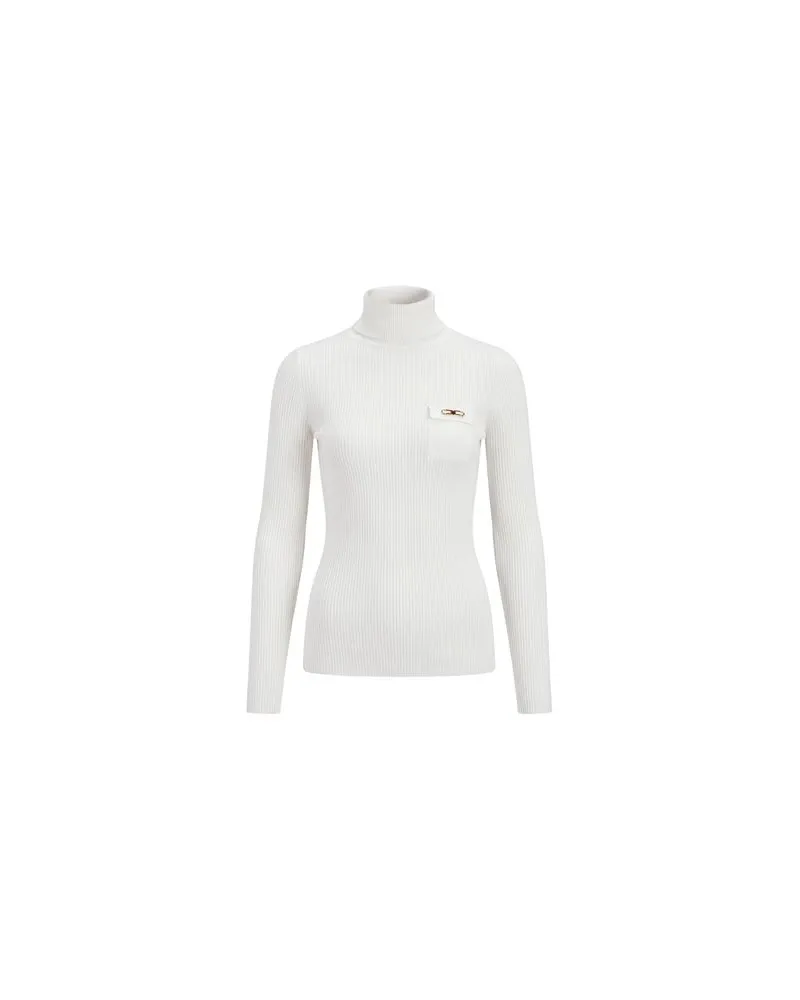 Elisabetta Franchi STRICKWAREN - Rollkragenpulloverauf YOOX.COM Elfenbein