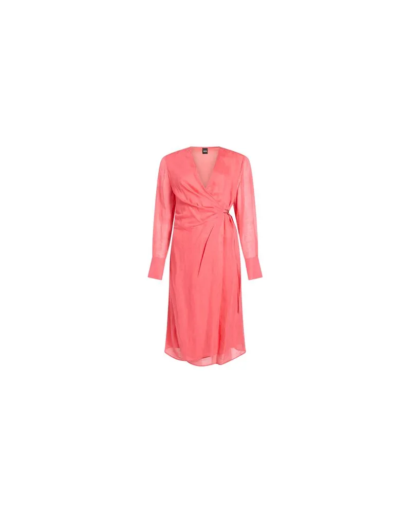 HUGO BOSS KLEIDER - Midi-Kleiderauf YOOX.COM Lachs