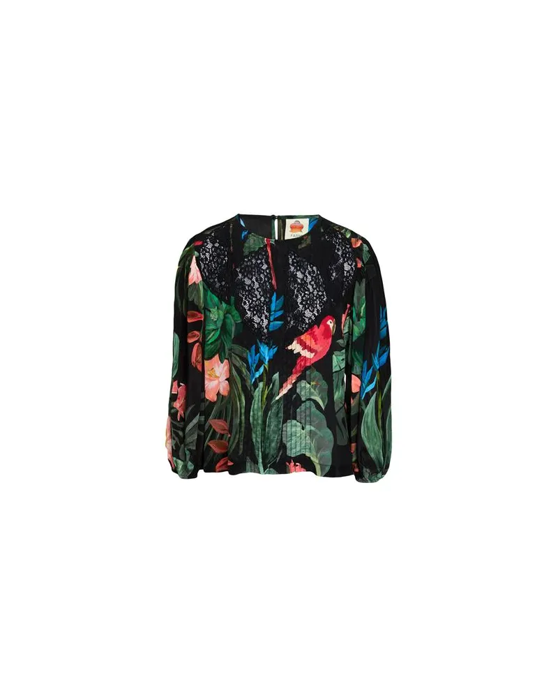 FARM Rio MIDNIGHT MACAW FIESTA BLACK BLOUSE  - TOPS - Topsauf YOOX.COM Schwarz
