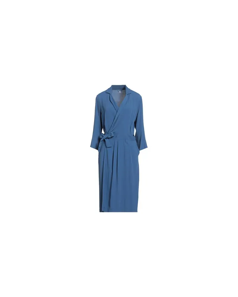 Her Shirt Her Dress KLEIDER - Midi-Kleiderauf YOOX.COM Blau