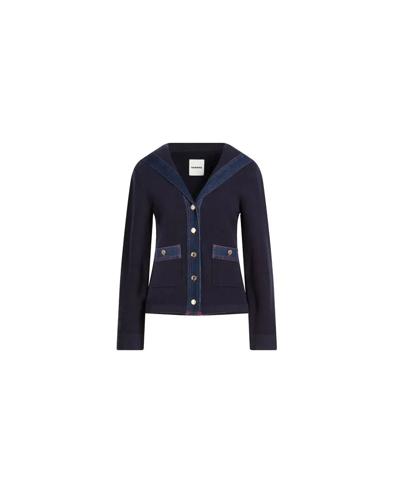 Sandro STRICKWAREN - Strickjackenauf YOOX.COM Nachtblau