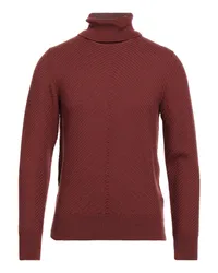 LARDINI Rollkragenpullover Ziegelrot