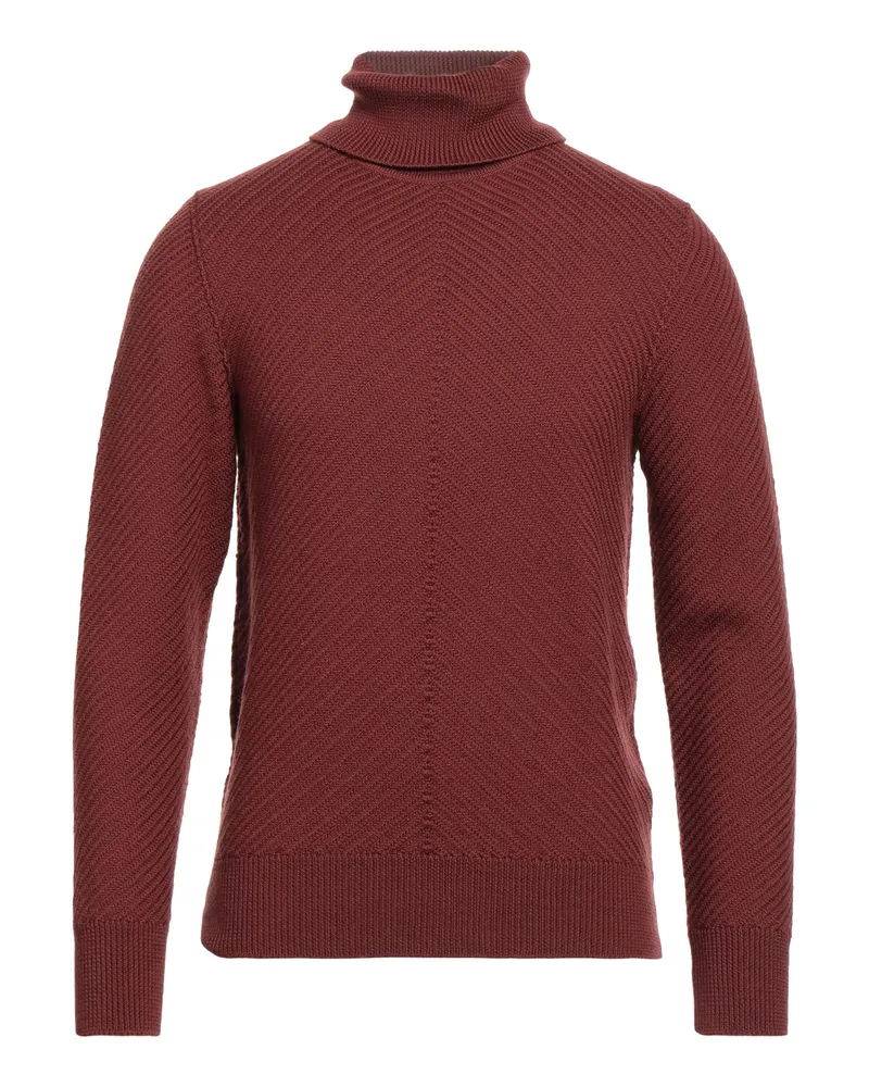 LARDINI Rollkragenpullover Ziegelrot