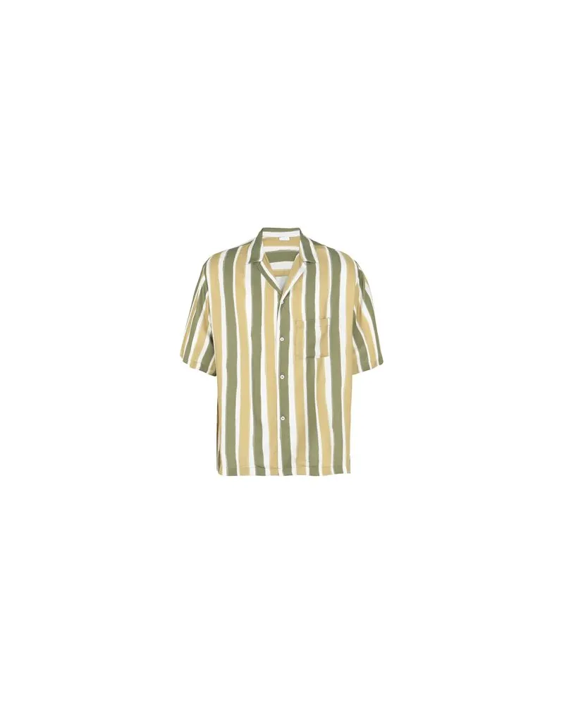 8 by Yoox PRINTED VISCOSE S/SLEEVE SHIRT   - TOPS - Hemdenauf YOOX.COM Grün