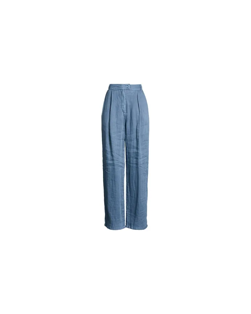 120% Lino HOSEN & RÖCKE - Hosenauf YOOX.COM Taubenblau