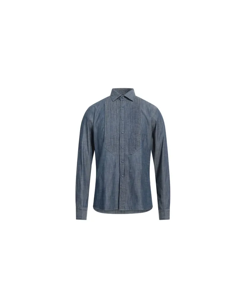 Tagliatore TOPS - Jeanshemdenauf YOOX.COM Blau