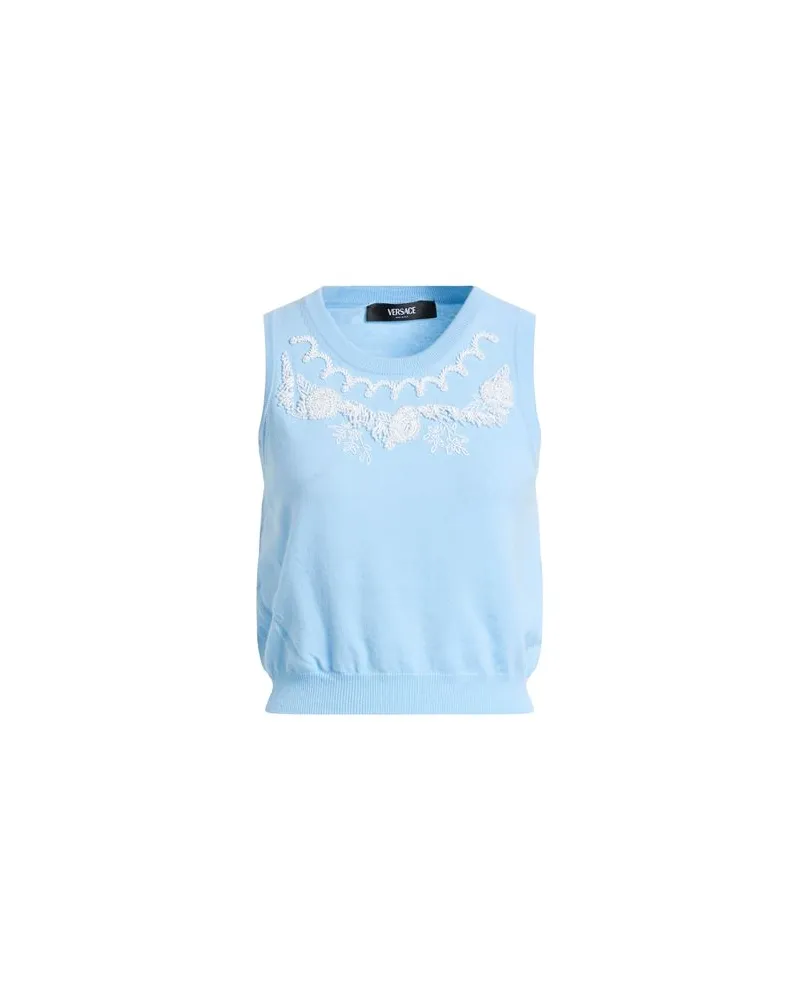 Versace STRICKWAREN - Pulloverauf YOOX.COM Himmelblau