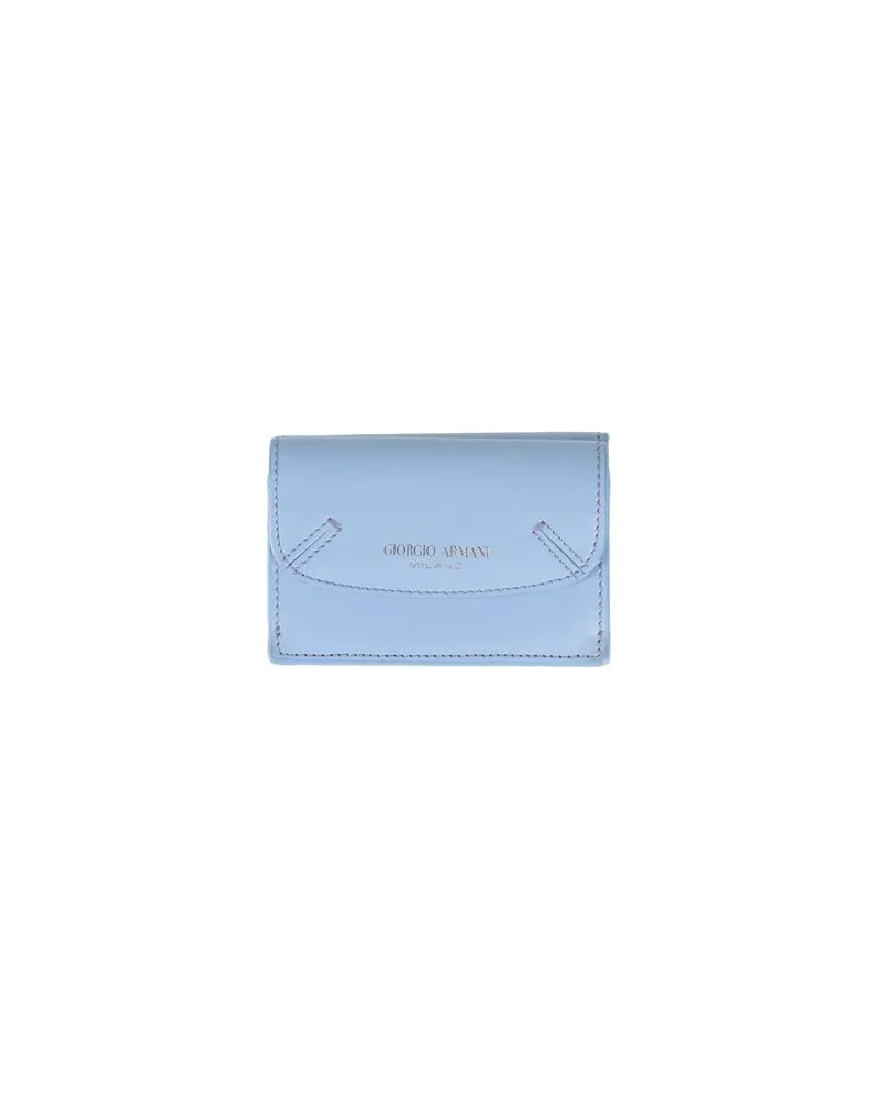 Giorgio Armani Kleinlederwaren - Brieftaschenauf YOOX.COM Hellblau