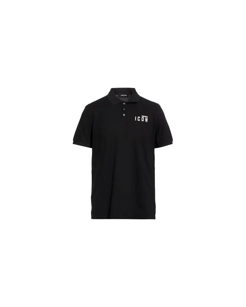 Dsquared2 ICON - TOPS - Poloshirtsauf YOOX.COM Schwarz