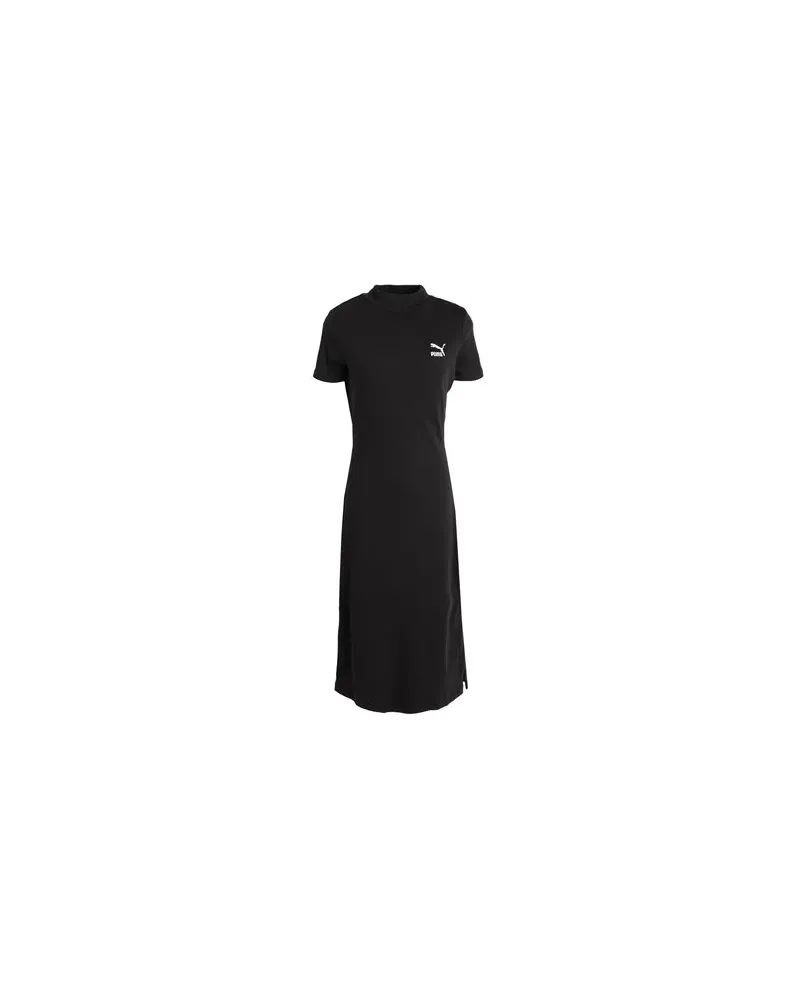 Puma CLASSICS Ribbed Dress  - KLEIDER - Midi-Kleiderauf YOOX.COM Schwarz