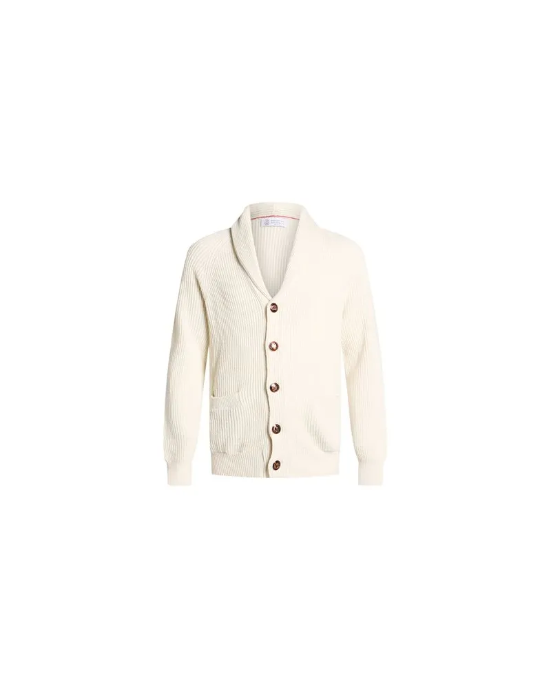 Brunello Cucinelli STRICKWAREN - Strickjackenauf YOOX.COM Elfenbein