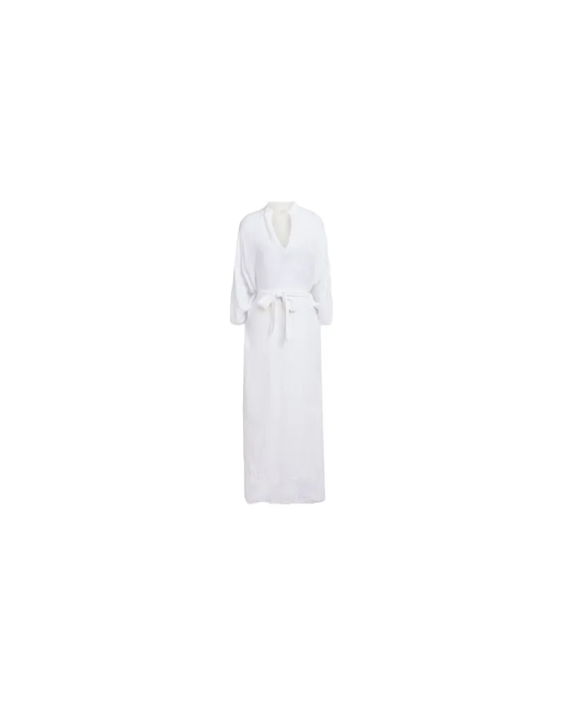 120% Lino KLEIDER - Maxi-Kleiderauf YOOX.COM Weiß