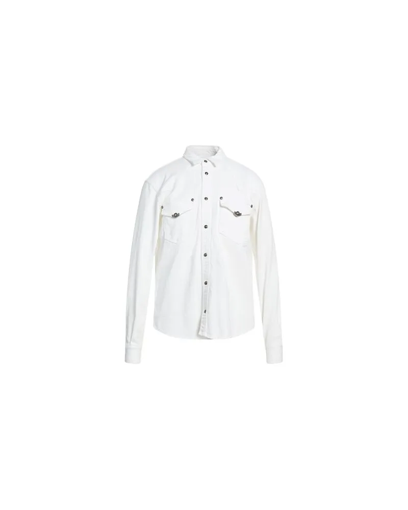 Versace Jeans TOPS - Jeanshemdenauf YOOX.COM Weiß