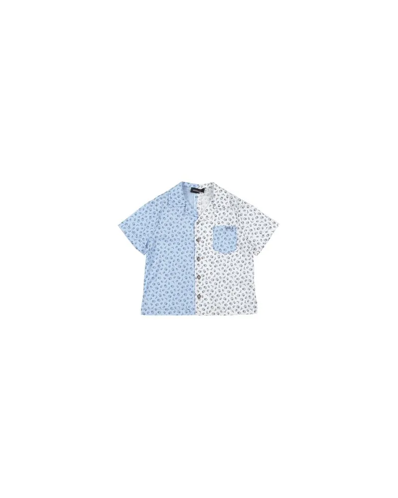Monnalisa CAMICIA BOWLING POPELINE  - TOPS - Hemdenauf YOOX.COM Hellblau