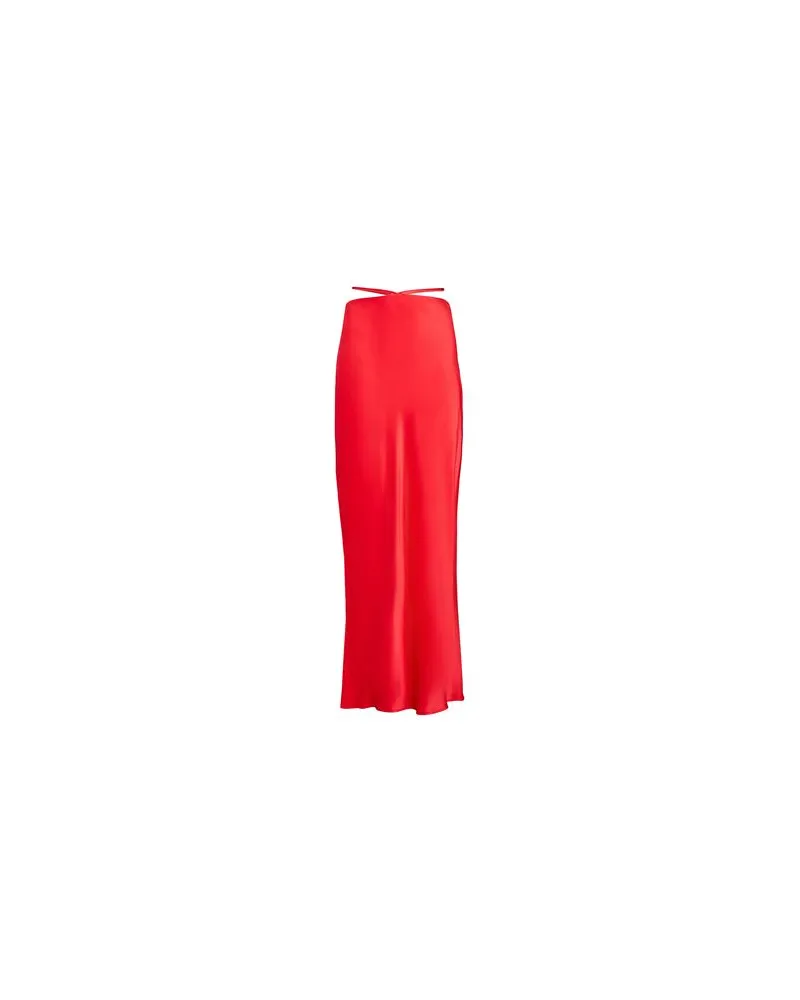 8 by Yoox SILK HIGH-WAIST MIDI SKIRT  - HOSEN & RÖCKE - Maxi-Röckeauf YOOX.COM Rot