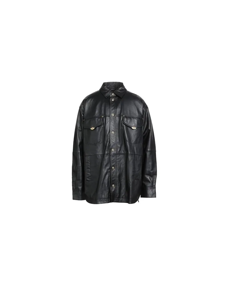 Versace Jeans JACKEN & MÄNTEL - Jacken und Anoraksauf YOOX.COM Schwarz