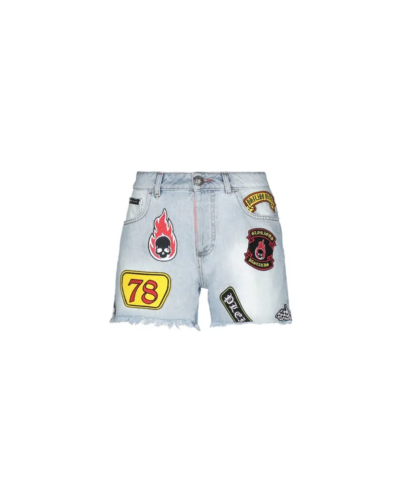 Philipp Plein HOSEN & RÖCKE - Jeansshortsauf YOOX.COM Blau
