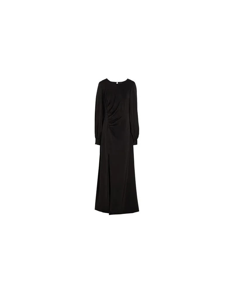 8 by Yoox L/SLEEVE FRONT SLIT MAXI DRESS  - KLEIDER - Maxi-Kleiderauf YOOX.COM Schwarz