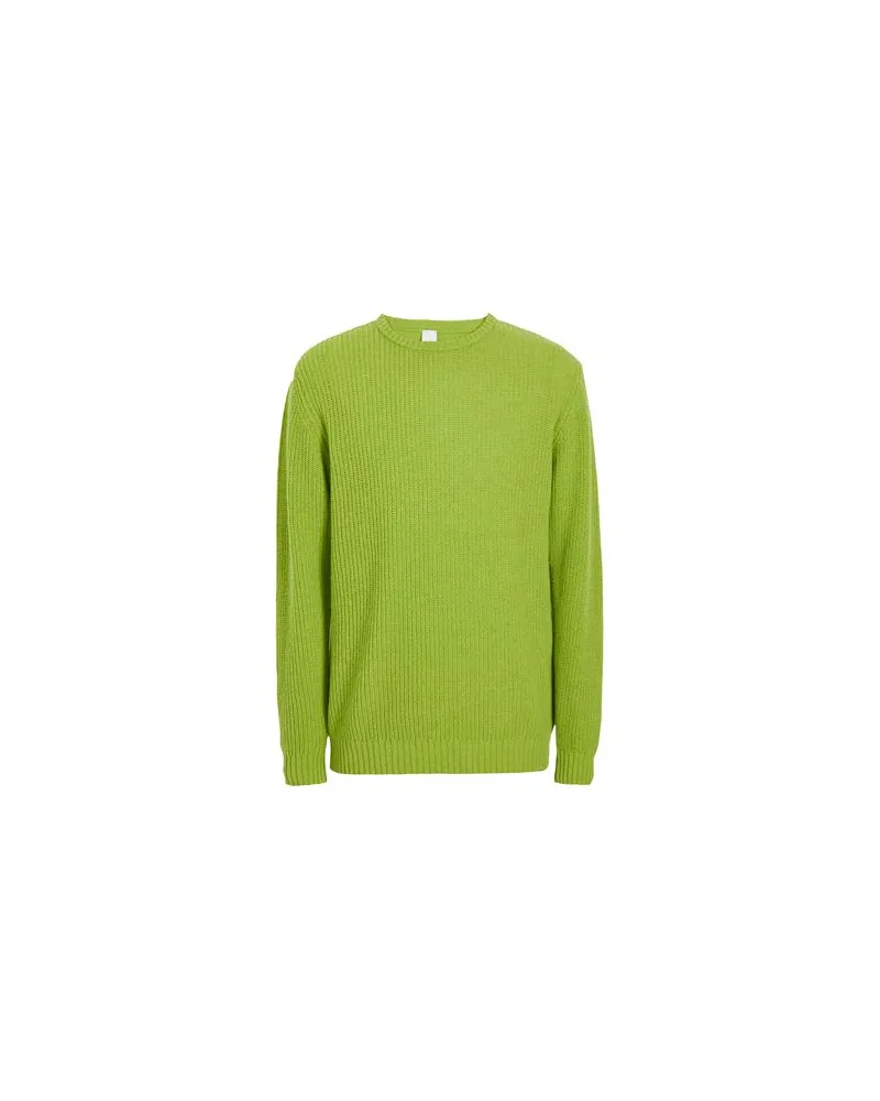 8 by Yoox WOOL BLEND RIB KNIT RELAXED FIT CREWNECK - STRICKWAREN - Pulloverauf YOOX.COM Grün