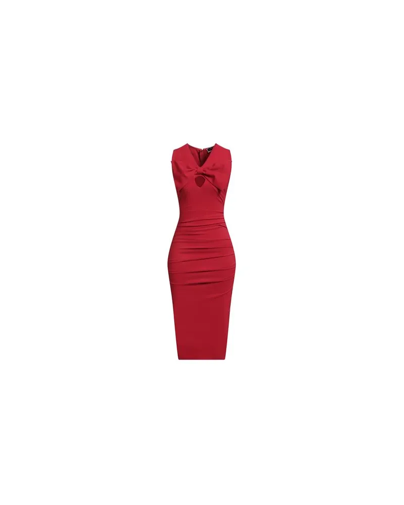 Elisabetta Franchi KLEIDER - Midi-Kleiderauf YOOX.COM Rot