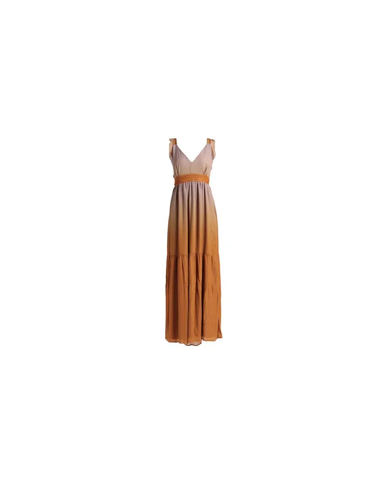 Dixie KLEIDER - Maxi-Kleiderauf YOOX.COM Braun
