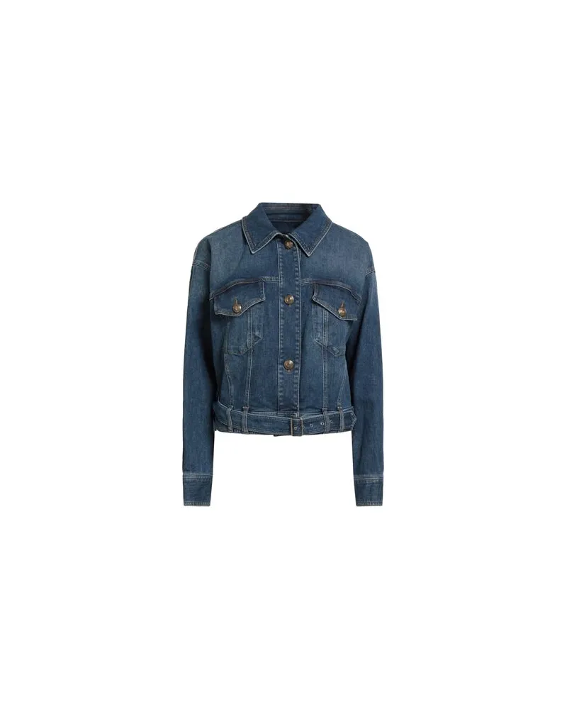 Luisa Spagnoli JACKEN & MÄNTEL - Jeansjacken/Mäntelauf YOOX.COM Blau