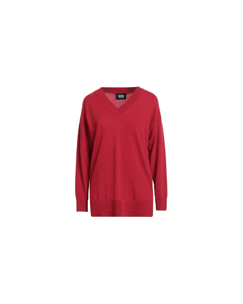 Alpha Studio STRICKWAREN - Pulloverauf YOOX.COM Rot