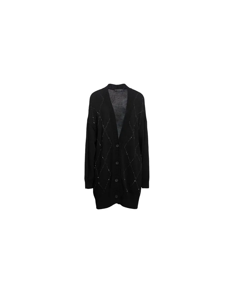 Icona By Kaos STRICKWAREN - Strickjackenauf YOOX.COM Schwarz