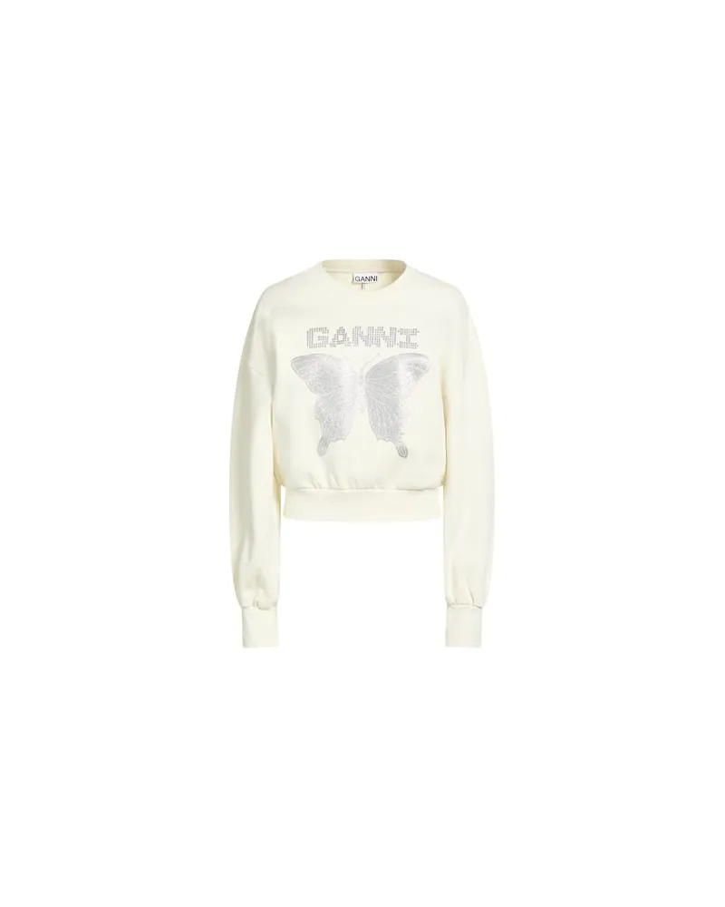 Ganni TOPS - Sweatshirtsauf YOOX.COM Cremeweiß