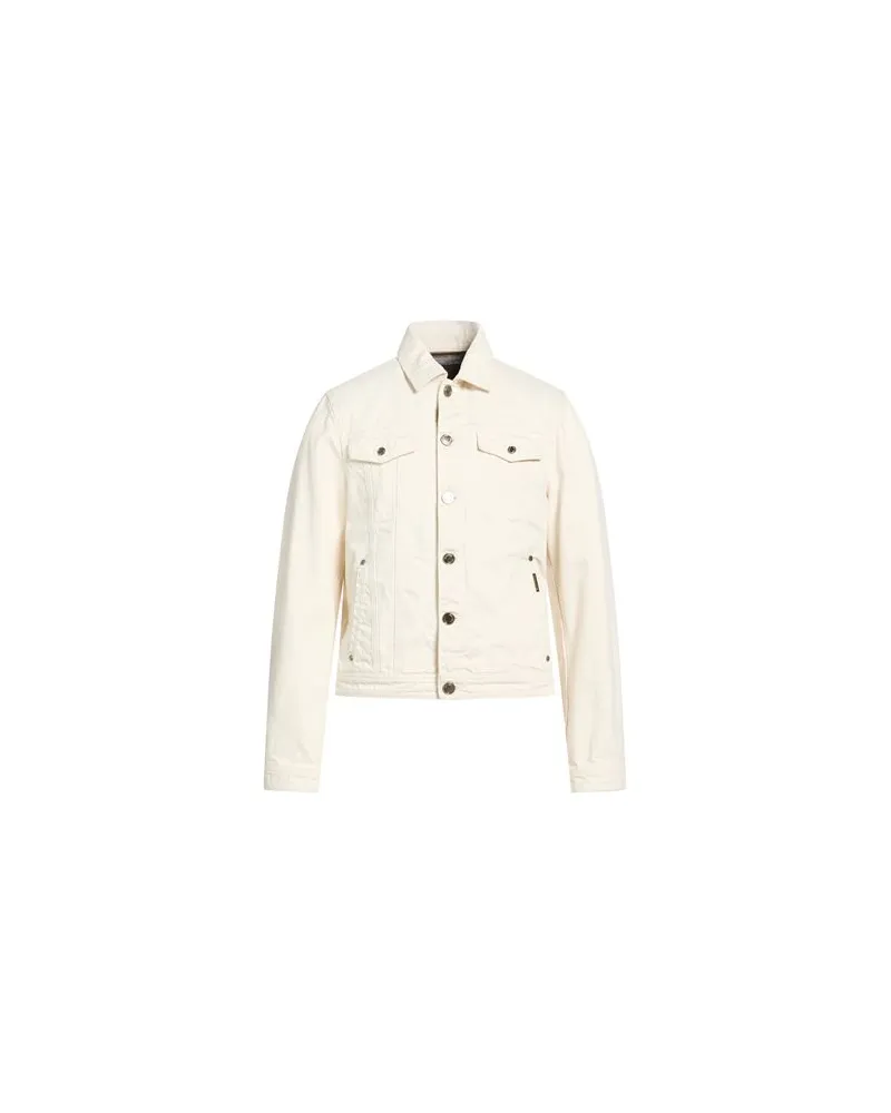 MOORER JACKEN & MÄNTEL - Jeansjacken/Mäntelauf YOOX.COM Cremeweiß