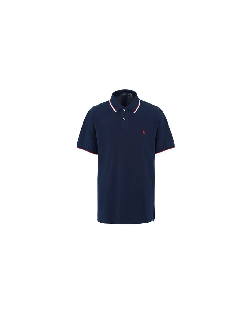 Ralph Lauren CUSTOM SLIM FIT MESH POLO SHIRT   - TOPS - Poloshirtsauf YOOX.COM Nachtblau
