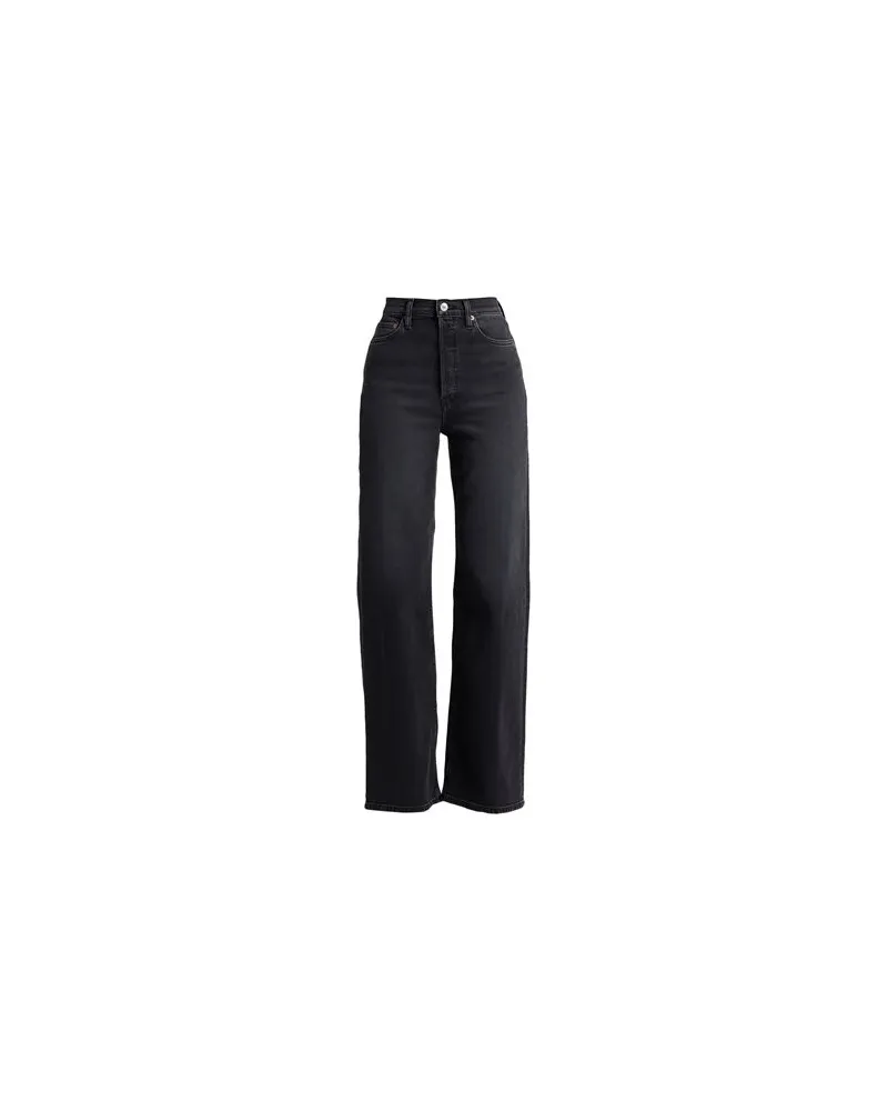 RE/DONE HOSEN & RÖCKE - Jeanshosenauf YOOX.COM Schwarz
