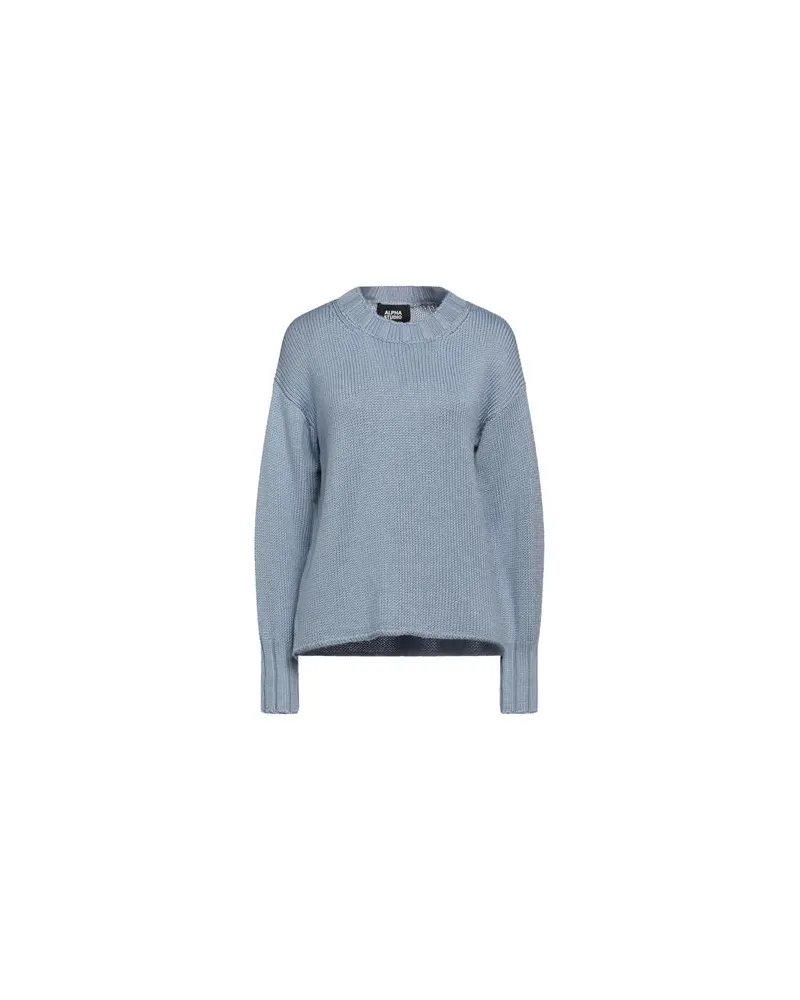 Alpha Studio STRICKWAREN - Pulloverauf YOOX.COM Himmelblau