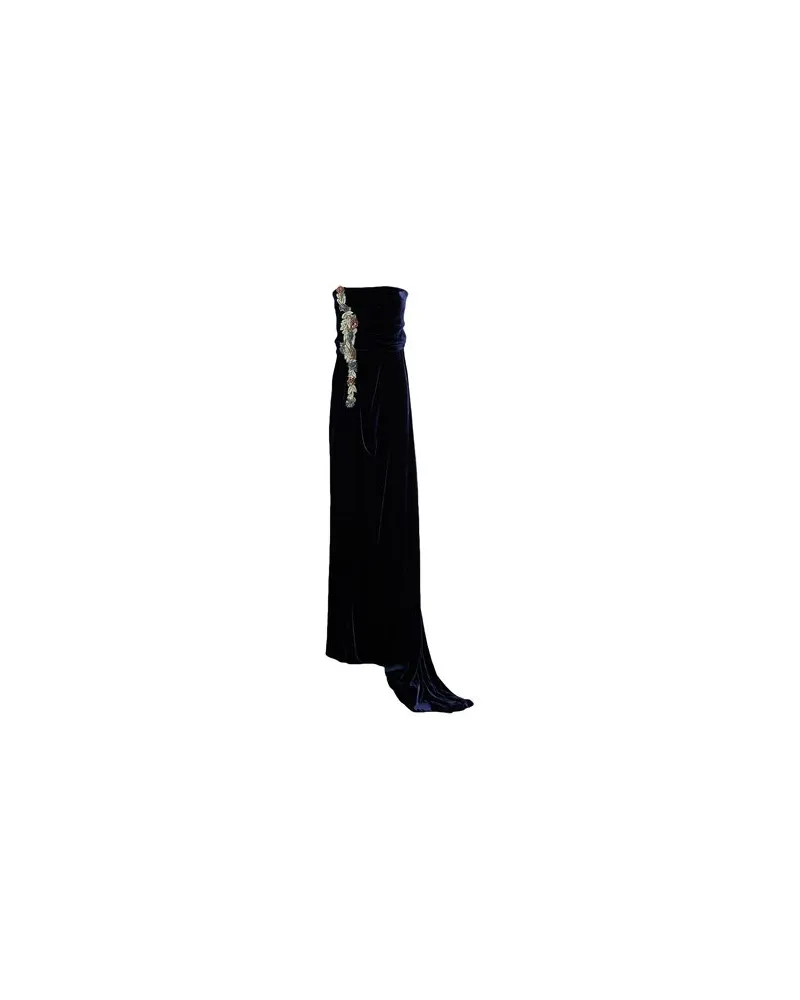 COSTARELLOS KLEIDER - Maxi-Kleiderauf YOOX.COM Marineblau