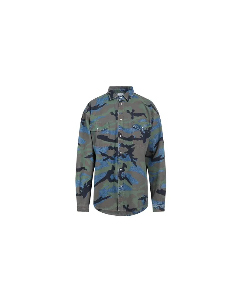 VETEMENTS TOPS - Jeanshemdenauf YOOX.COM Blau