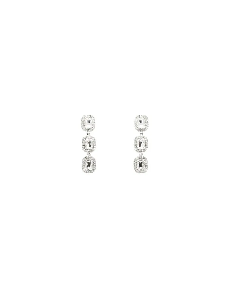 8 by Yoox RHINESTONE DROP EARRINGS  - SCHMUCK und UHREN - Ohrringeauf YOOX.COM Silber