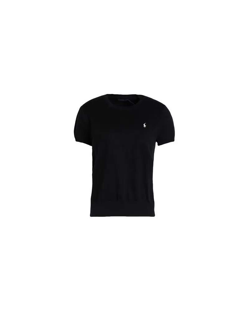 Ralph Lauren COTTON-BLEND SHORT-SLEEVE SWEATER  - STRICKWAREN - Pulloverauf YOOX.COM Schwarz