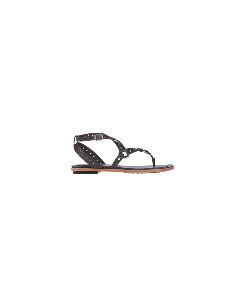 TOD'S SCHUHE - Zehentrennerauf YOOX.COM Dunkelbraun