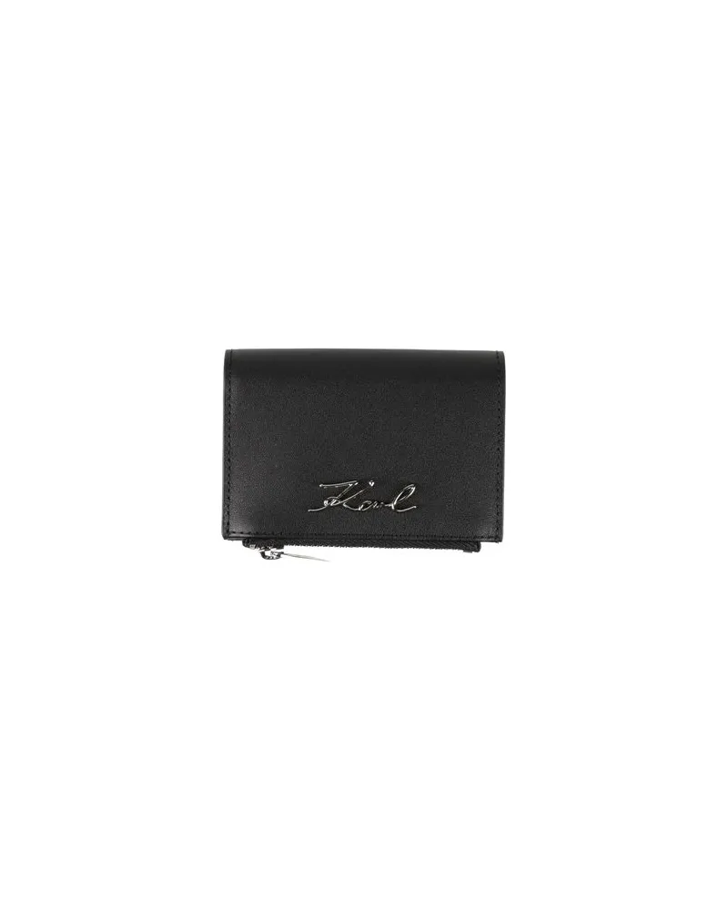 Karl Lagerfeld K/SIGNATURE SMALL BIFOLD WALLET  - Kleinlederwaren - Brieftaschenauf YOOX.COM Schwarz