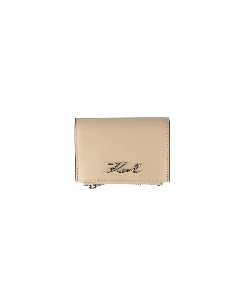 Karl Lagerfeld K/SIGNATURE SMALL BIFOLD WALLET  - Kleinlederwaren - Brieftaschenauf YOOX.COM Beige