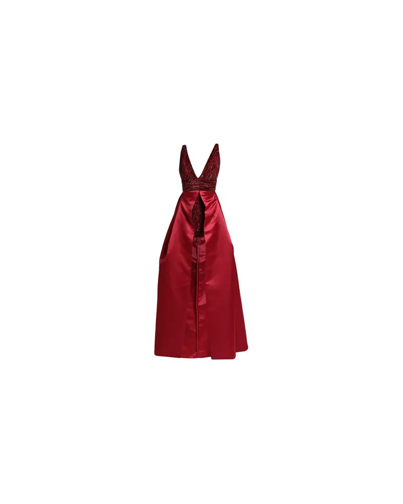 Elisabetta Franchi KLEIDER - Maxi-Kleiderauf YOOX.COM Rot