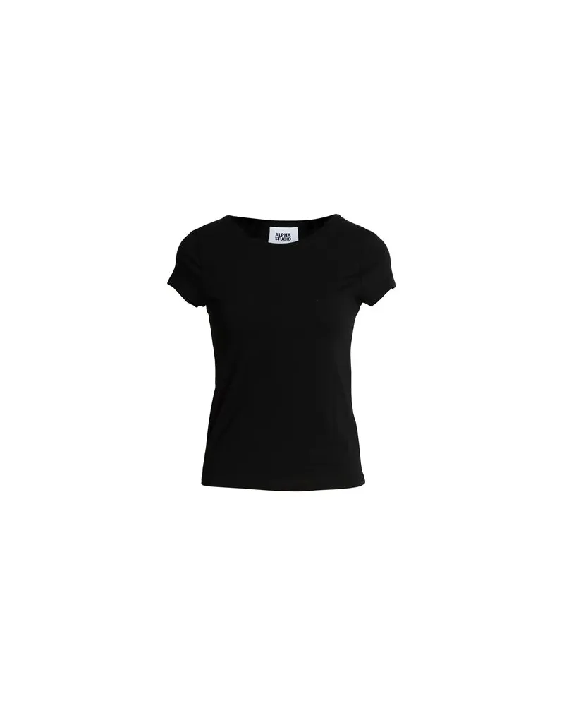 Alpha Studio TOPS - T-shirtsauf YOOX.COM Schwarz
