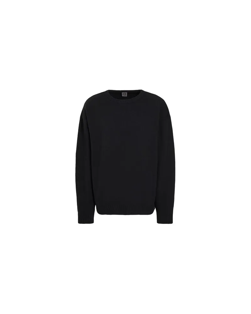 8 by Yoox WOOL BLEND OVER-SIZE CREWNECK   - STRICKWAREN - Pulloverauf YOOX.COM Schwarz