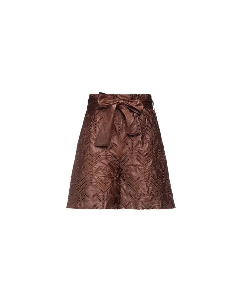 D.EXTERIOR HOSEN & RÖCKE - Shorts & Bermudashortsauf YOOX.COM Dunkelbraun