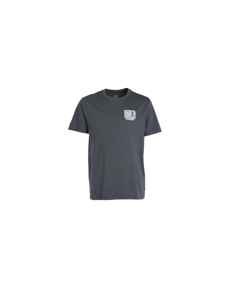 Levi's GRAPHIC CREWNECK TEE BLACKS  - TOPS - T-shirtsauf YOOX.COM Blei