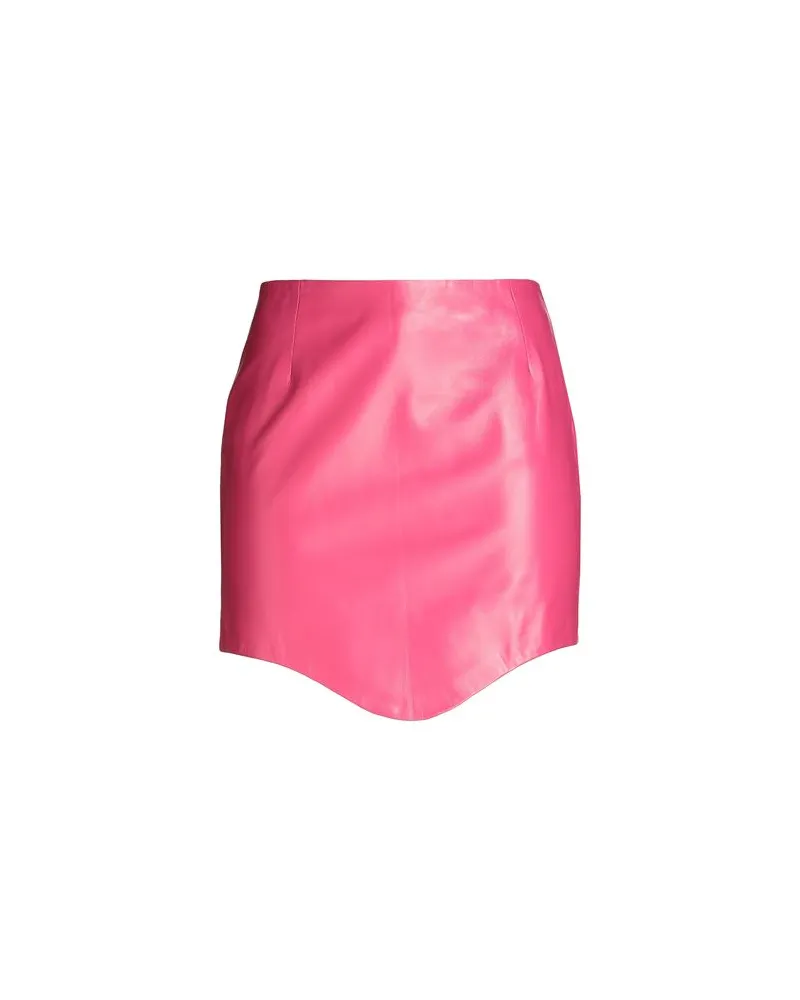 8 by Yoox LEATHER SHAPED SKIRT - HOSEN & RÖCKE - Miniröckeauf YOOX.COM Magenta